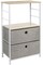 Sorbus Nightstand 2-Drawer Shelf Storage - Bedside Furniture & End Table Chest Dresser with Steel Frame, Wood Top & Easy Pull Fabric Bins for Home, Bedroom, Closets, Bathroom, Office & College Dorm